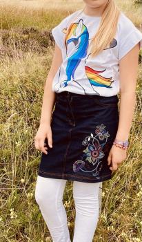Preview: Fadenkäfer Papierschnittmuster Jeansrock Kinder
